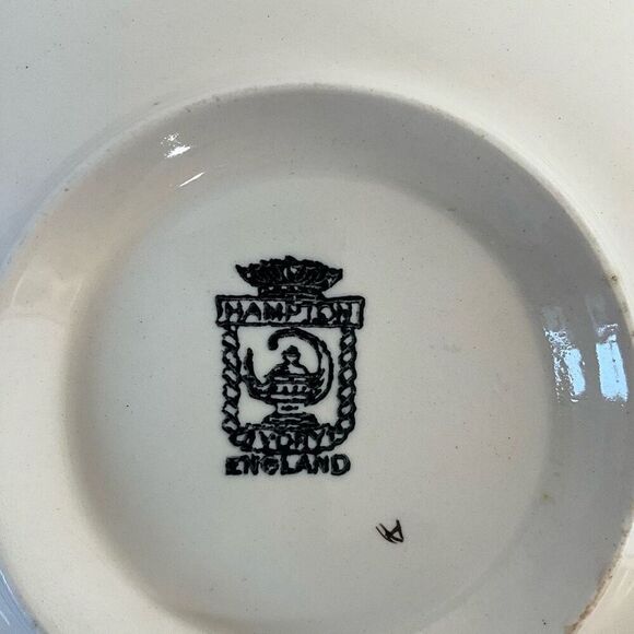 Hampton Ivory England Plate Bowl Fruit Floral Pattern Design Kitchenware - Picture 7 of 10